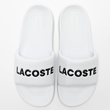 Lacoste - Claquettes Serve Slide Logo Lettrage Blanc