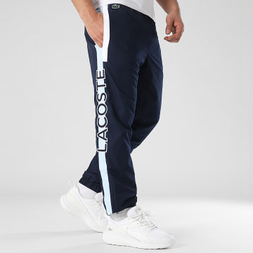 Lacoste - Pantalon Jogging Logo Crocodile Regular Fit Bleu Marine BlEU Clair Blanc