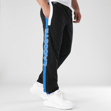 Lacoste - Pantalon Jogging Logo Crocodile Regular Fit Noir Bleu Roi Blanc