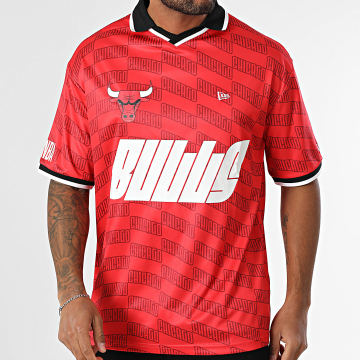 New Era - Chicago Bulls Camiseta oversize 60596424 Rojo Blanco Negro