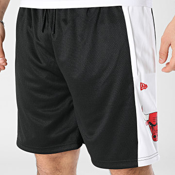 New Era - NBA Graphic Mesh Chicago Bulls Band Jogging Shorts 60596422 Negro Blanco