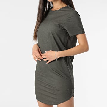 Only - Birdie Vrouwen Jurk Donker Khaki Groen T-shirt