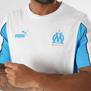 Puma - T-shirt Archief OM 779245 Wit Lichtblauw