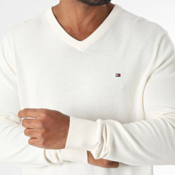 Tommy Hilfiger - Pull Col V Essential Cotton 4745 Beige