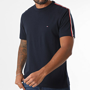 Tommy Hilfiger - Tee Shirt Global Stripe Tape 8632 Bleu Marine