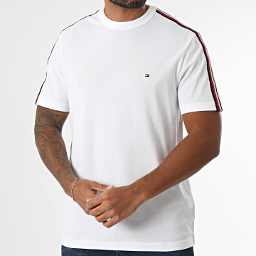 Tommy Hilfiger - Tee Shirt Global Stripe Tape 8632 Blanc