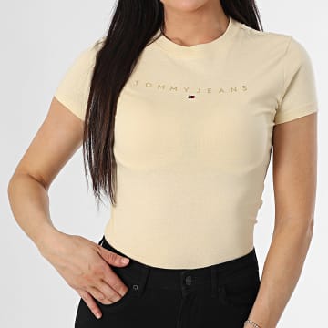 Tommy Jeans - T-Shirt Women Tonal Linear 0315 Hellgelb