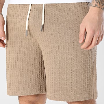 Deeluxe - Short Jogging Waffle Nolan 05T755M Beige Foncé