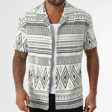 Deeluxe - Indiana 05T435M Wit Zwart Korte Mouw Shirt
