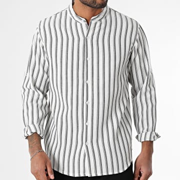 MTX - Camisa Manga Larga 518 Beige Azul Marino