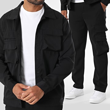 MTX - Zwart 0AB Cargo Broek en Overhemd Set