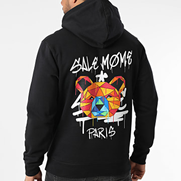 Sale Môme Paris - Felpa con cappuccio Geomedrips Black Teddy