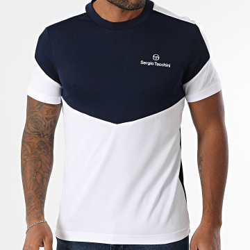 Sergio Tacchini - Tee Shirt Giardino 41003 Bleu Marine Blanc