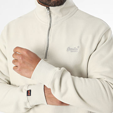 Superdry - Camiseta Essential Logo Henley Zip Neck M2013750A Beige