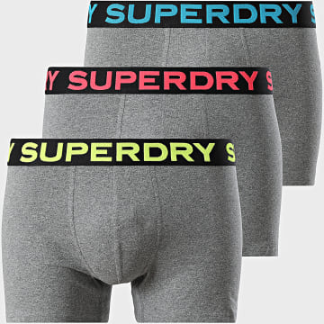 Superdry - Set van 3 M3110452B Heather Grijze Boxershorts