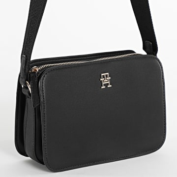 Tommy Hilfiger - Sac A Main Femme Logotape Camera 7229 Noir Doré