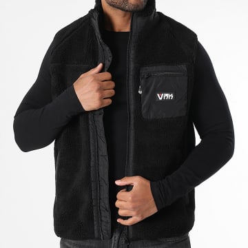 Vrunk - Giacca senza maniche in sherpa nera
