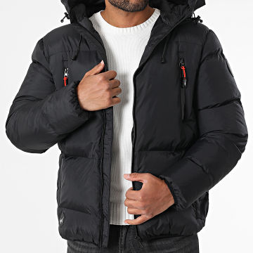 Vrunk - Doudoune Capuche Red Lazer Noir