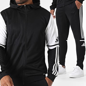 Adidas Sportswear - Ensemble De Survetement A Bandes SQ25 JE2778 JE2782 Noir Blanc