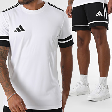 Adidas Sportswear - Ensemble Tee Shirt Et Short Jogging Squa 25 JG5835 JN5469 Blanc Noir