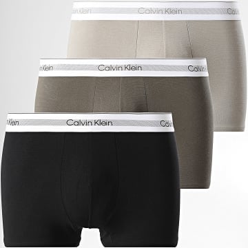 Calvin Klein - Juego De 3 Boxers NB3953A Beige Verde Caqui Negro