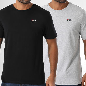 Fila - Juego De 2 Camisetas Brod FAM0083 Negro Gris Heather