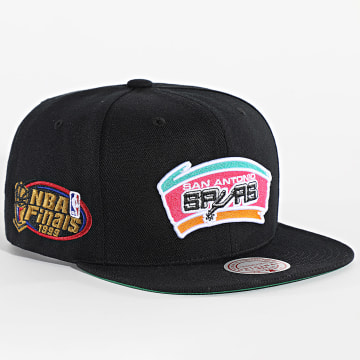 Mitchell and Ness - Gorra San Antonio Spurs Top Spot Snapback Negra