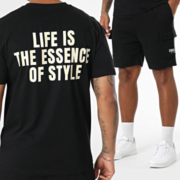 MTX - Set Oversize T-Shirt Und Cargo Shorts 625 Schwarz