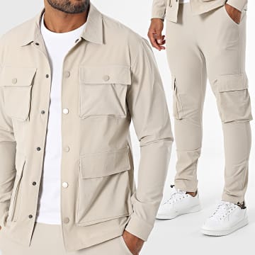 MTX - 830 Beige overhemd en cargobroekset