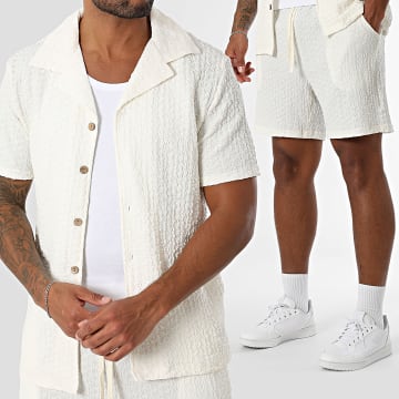 MTX - Shirt met korte mouwen en joggingbroek 972 Set licht beige