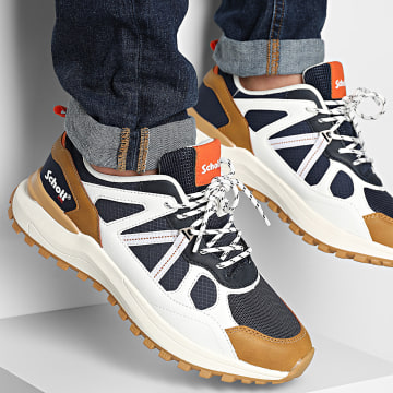 Schott NYC - Heck Navy White Tan Sneakers