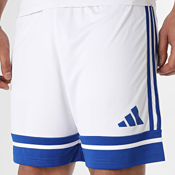 Adidas Sportswear - Short Jogging Squa 25 JH3409 Blanc Bleu Roi