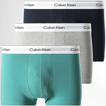 Calvin Klein - Juego de 3 bóxers LV00NB4392 Azul pato Azul marino Gris jaspeado