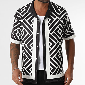 KZR - Chemise Manches Courtes Noir Blanc