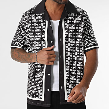 KZR - Chemise Manches Courtes Noir Blanc