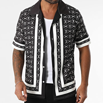 KZR - Chemise Manches Courtes Noir Blanc