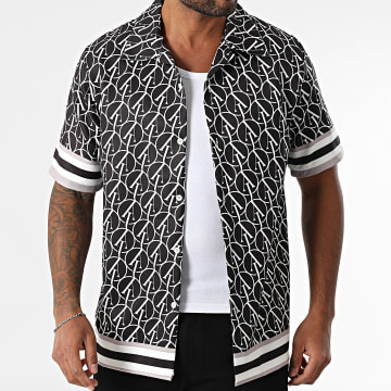 KZR - Chemise Manches Courtes Noir Blanc