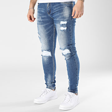 MTX - Skinny Jeans Destroy 026 Denim Blau
