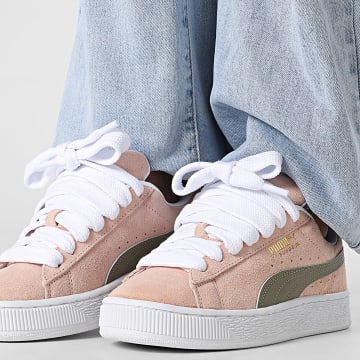 Puma - Zapatillas Mujer Suede XL 395205 Cuarzo Rosa Terciopelo Musgo
