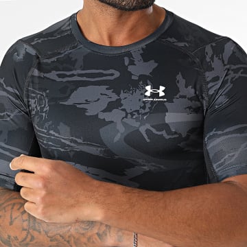 Under Armour - Maillot HG Armour Printed 1383321 Noir Gris Anthracite