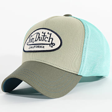 Von Dutch - Terry 03 Cappello Trucker Verde Khaki Blu Turchese