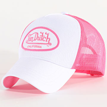 Von Dutch - Cappello Trucker Fluo 01 Bianco Rosa Fluo
