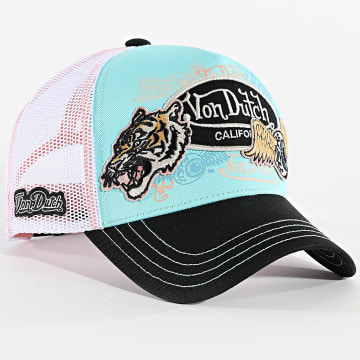 Von Dutch - Gorra Trucker Parches 08 Azul Claro Blanco Negro