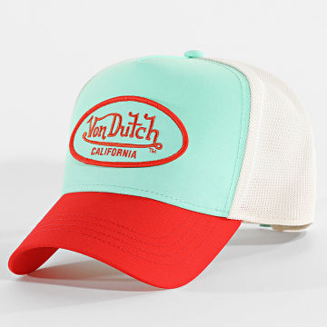 Von Dutch - Cappello Trucker Poly Bianco Acqua Verde Rosso