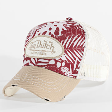 Von Dutch - Cappello stampa camionista 03 Beige Bordeaux