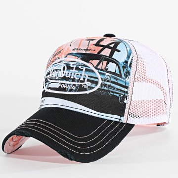 Von Dutch - Cappello Trucker Subl 03 Arancione Blu Bianco Nero