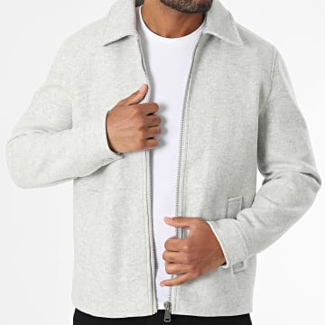 Frilivin - 310 Chaqueta con cremallera gris jaspeado
