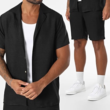 Frilivin - Ensemble Chemise Manches Courtes Et Short Jogging 615 Noir