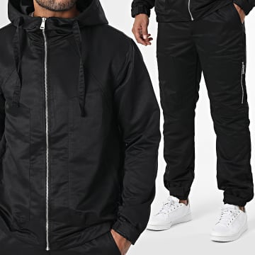 Ikao - Ensemble Veste Capuche Zippée Et Pantalon Cargo 035 Noir