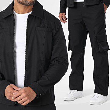 Ikao - Ensemble Veste Zippée Et Pantalon Cargo 045 Noir